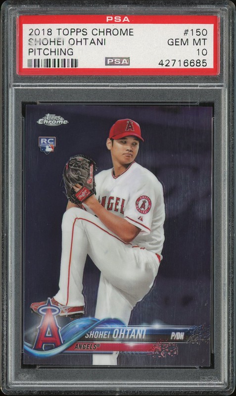 2018 Topps Chrome Pitching Shohei Ohtani #150 PSA 10