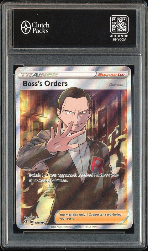 2020 Pokemon Sword & Shield Rebel Clash Boss’s Orders #189/192 Holo Clutch 9