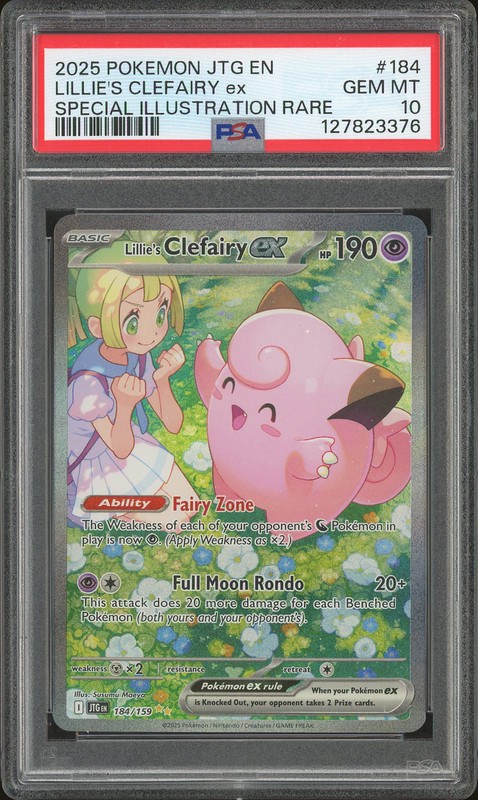 2025 Pokemon JTG EN Special Illustration Rare Lillie's Clefairy ex #184/159 PSA 10