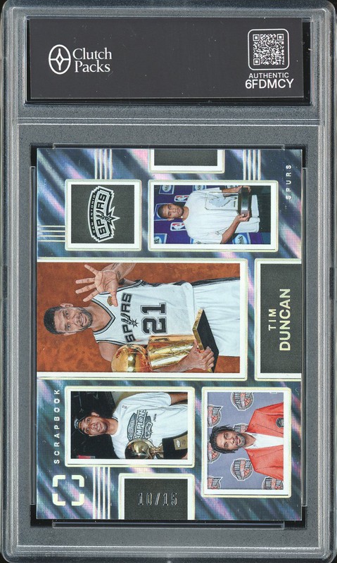 2024-25 Panini Photogenic Scrapbook Tim Duncan #5 Lava /15