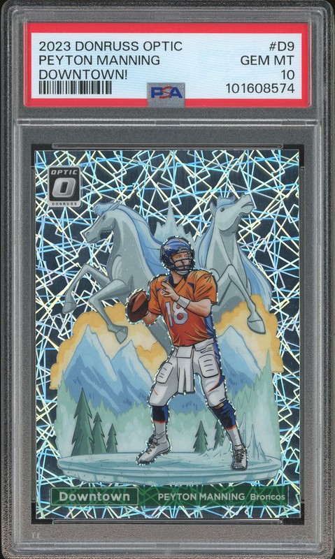 2023 Donruss Optic Downtown! Peyton Manning #D-9 PSA 10