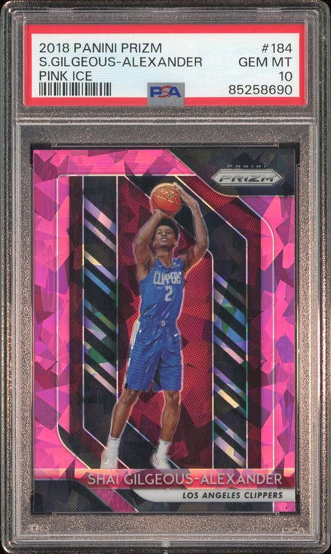 2018-19 Panini Prizm Shai Gilgeous-Alexander #184 Pink Ice PSA 10
