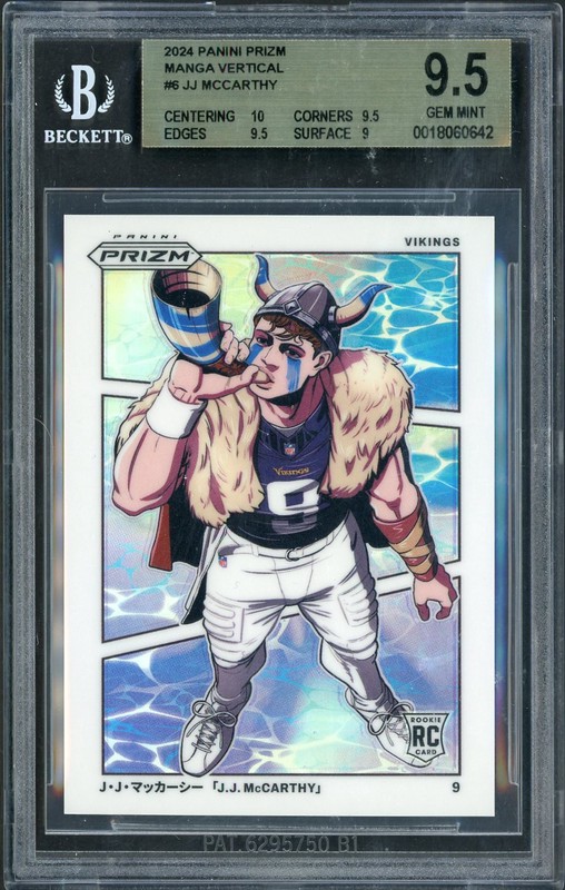 2024 Panini Prizm Manga Vertical J.J. McCarthy #M-JJM BGS 9.5
