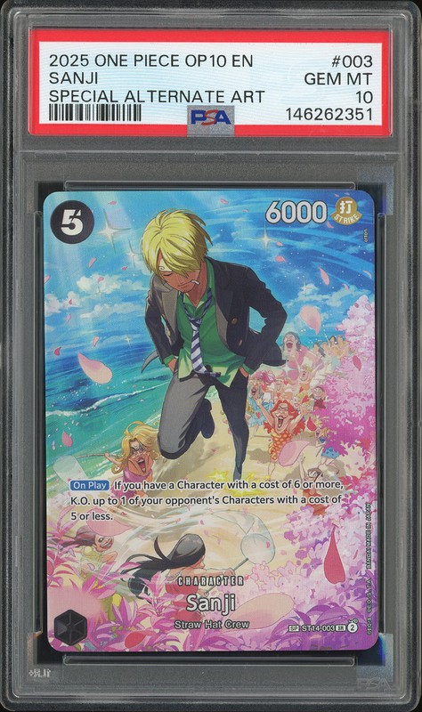 One Piece Sanji #ST14-003 OP10 Royal Blood Special Alternate Art PSA 10