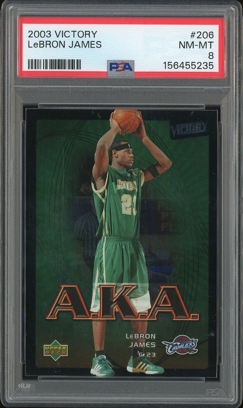 2003 Upper Deck Victory A.K.A. LeBron James #206 PSA 8