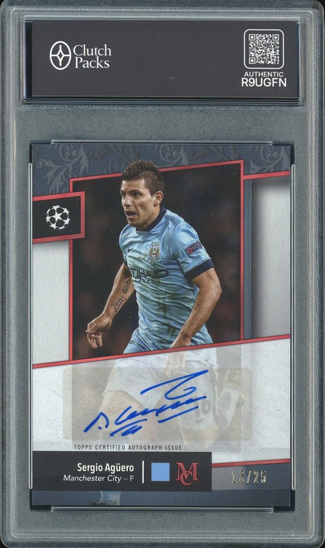 2024-25 Topps Museum Collection UEFA Club Competitions Archival Autograph Sergio Agüero #AA-SA Autograph /25
