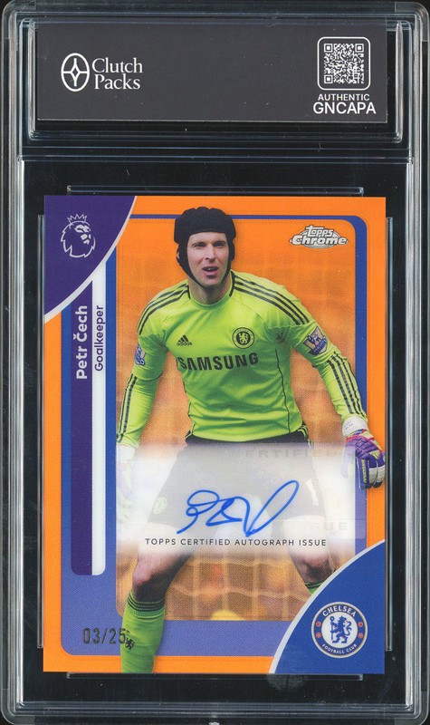 2026 Topps Chrome Premier League Autograph Petr Čech #CA-GK Orange /25