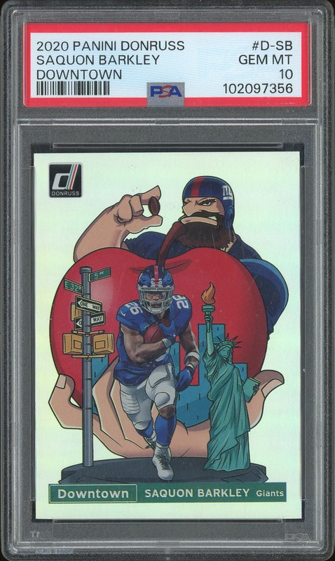 2020 Panini Donruss Downtown Saquon Barkley #D-SB PSA 10