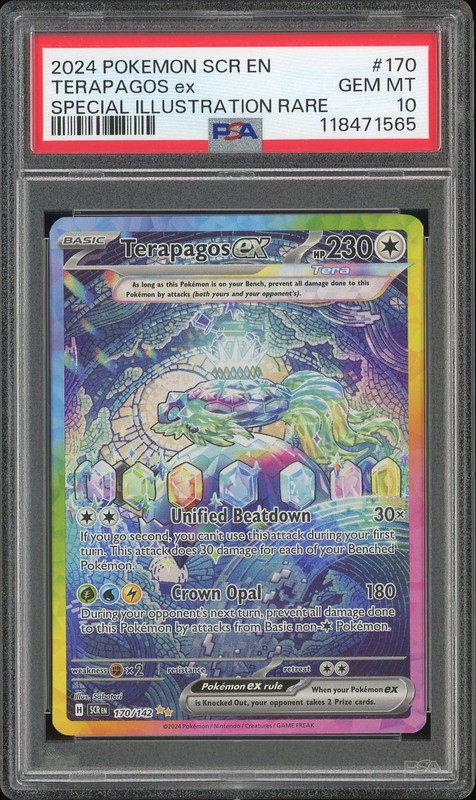 2024 Pokemon Scarlet & Violet - Stellar Crown Special Illustration Rare Terapagos ex #170 PSA 10