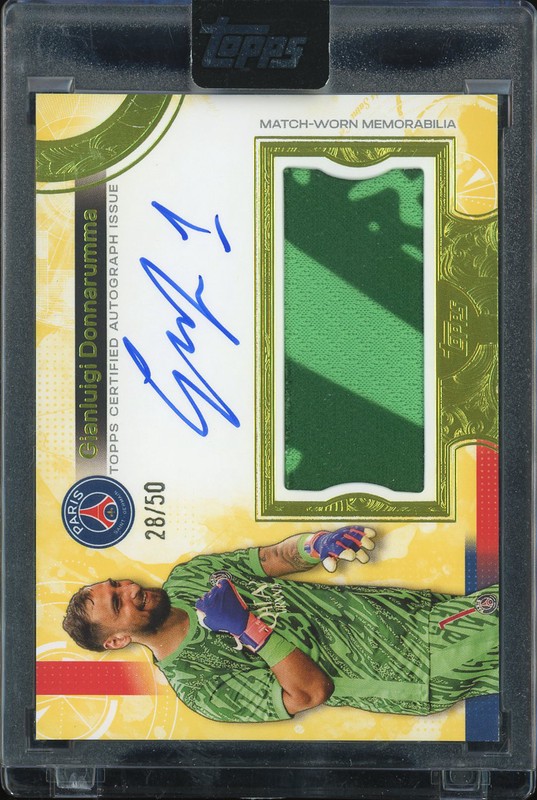 2024-25 Topps Exhibition Gianluigi Donnarumma #EX-GD Autograph Relic Gold /50