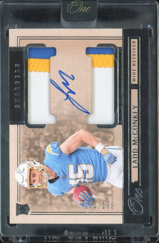 2024 Panini One Ladd McConkey #39 Dual Patch Autograph /199