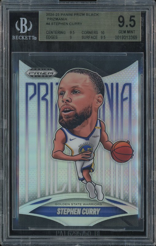 2024-25 Panini Prizm Black Prizmania Stephen Curry #4 BGS 9.5