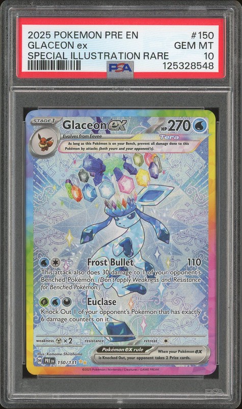 2025 Pokemon PRE EN Special Illustration Rare Glaceon ex #150 PSA 10