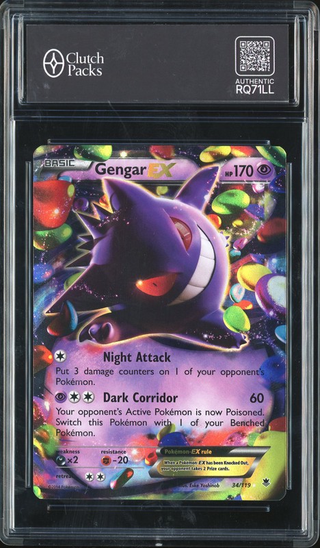 2014 Pokemon Phantom Forces Gengar EX #34