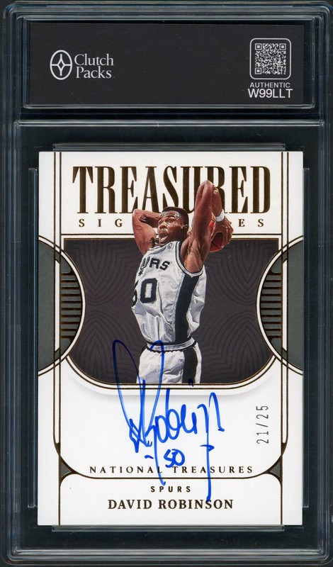 2022-23 Panini National Treasures David Robinson #TS-DVR Treasured Signatures /25