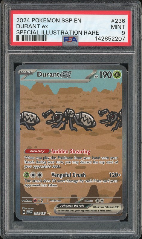 2024 Pokemon Scarlet & Violet: Surging Sparks Durant ex #236 Special Illustration Rare PSA 9