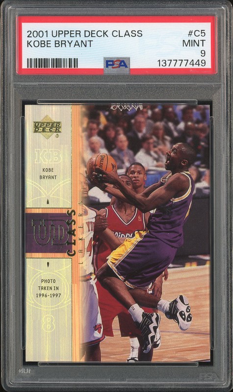 2001 Upper Deck Class Kobe Bryant #C5 PSA 9