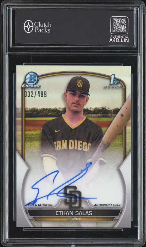 2023 Bowman Chrome Prospect Autographs Refractor Ethan Salas #CPA-ESS /499