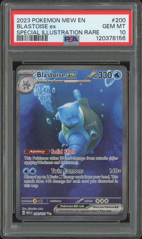 2023 Pokemon Scarlet & Violet 151 Special Illustration Rare Blastoise ex #200 PSA 10