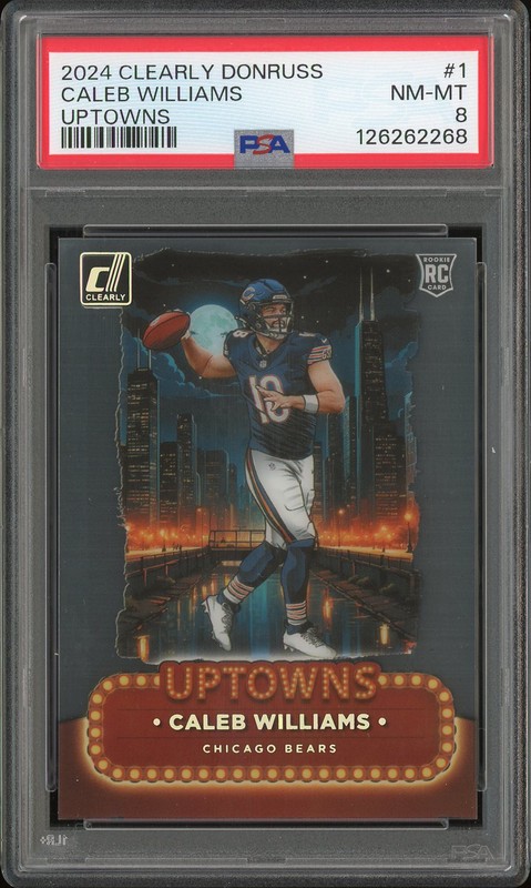 2024 Clearly Donruss Uptowns Caleb Williams #1 PSA 8