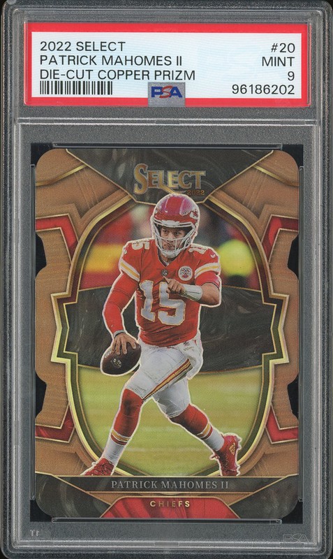 2022 Select Patrick Mahomes II #20 Die-Cut Copper Prizm /149 PSA 9