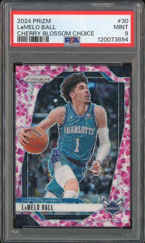 2024 Prizm LaMelo Ball #30 Cherry Blossom Choice /20 PSA 9