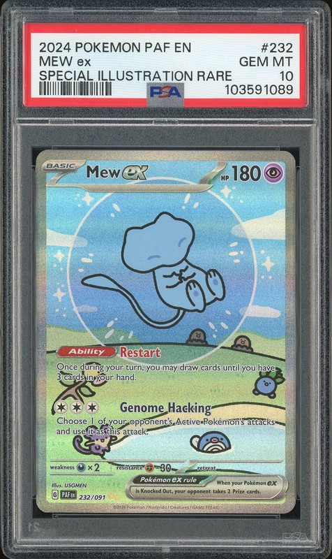 2024 Pokemon Paldean Fates Special Illustration Rare Mew ex #232 PSA 10