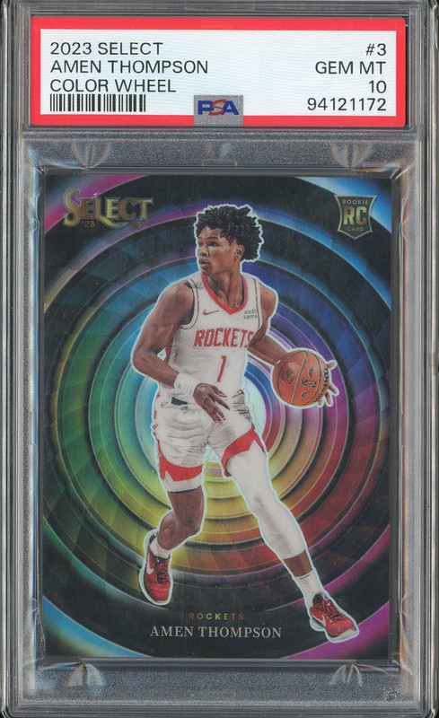 2023-24 Panini Select Color Wheel Amen Thompson #3 PSA 10