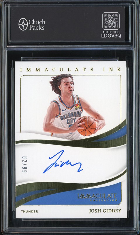 2023-24 Panini Immaculate Collection Immaculate Ink Josh Giddey #II-GID /99