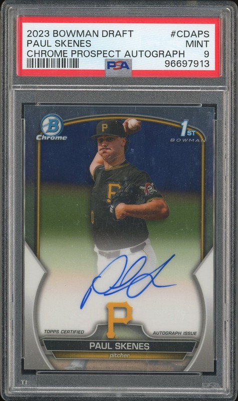 2023 Bowman Draft Chrome Prospect Autograph Paul Skenes #CDA-PS PSA 9