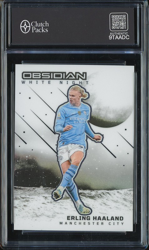 2023-24 Panini Obsidian Soccer White Night Erling Haaland #6