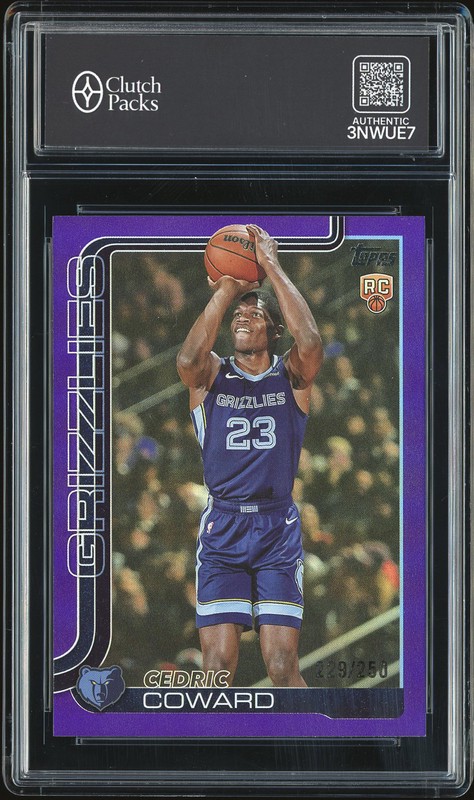 2025 Topps Chrome Grizzlies Cedric Coward #211 Purple Refractor /250