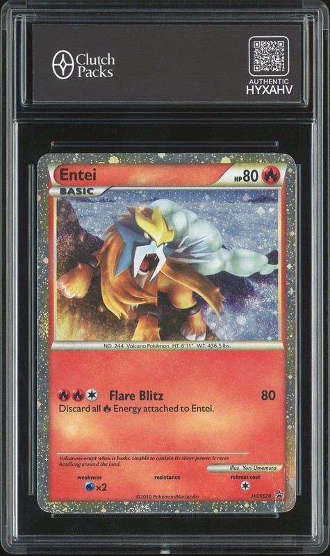 2010 HGSS Black Star Promos Entei #HGSS20 Holo