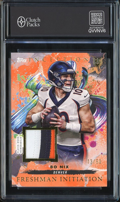 2024 Topps Inception Freshman Initiation Bo Nix #FI-15 Orange /50