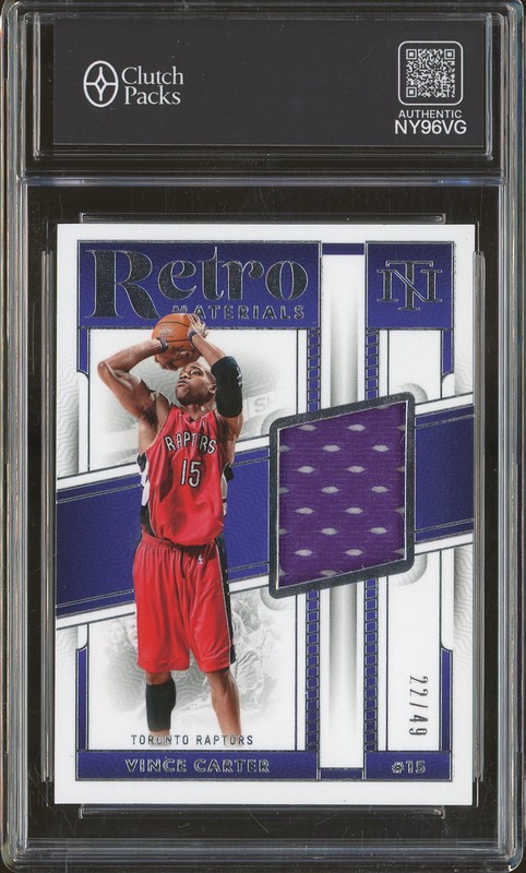 2023-24 Panini National Treasures Retro Materials Vince Carter #RM-CAR /49
