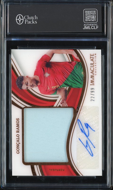 2023-24 Panini Immaculate Collection Premium Swatch Autographs Goncalo Ramos #PA-GR Autograph /99
