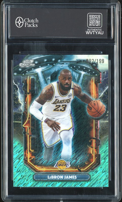 2026 Topps Chrome Extraterrestrial Talent LeBron James #ET-8 Aqua Refractor /199