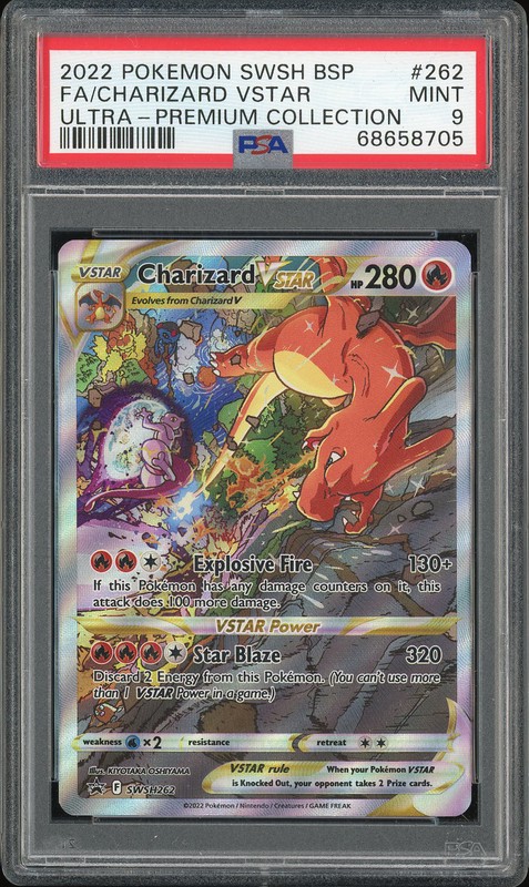 2022 Pokemon SWSH Black Star Promos Ultra-Premium Collection Charizard VSTAR #262 Full Art PSA 9