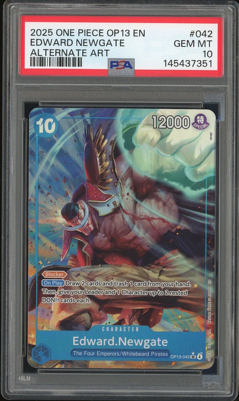 One Piece Edward.Newgate #OP13-042 Carrying on His Will Art PSA 10