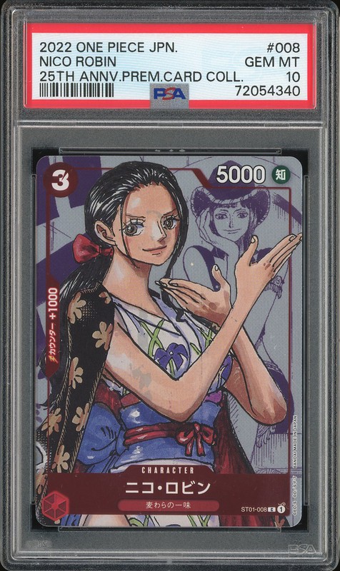 One Piece Nico Robin #ST01-008 25th Anniversary Collection PSA 10